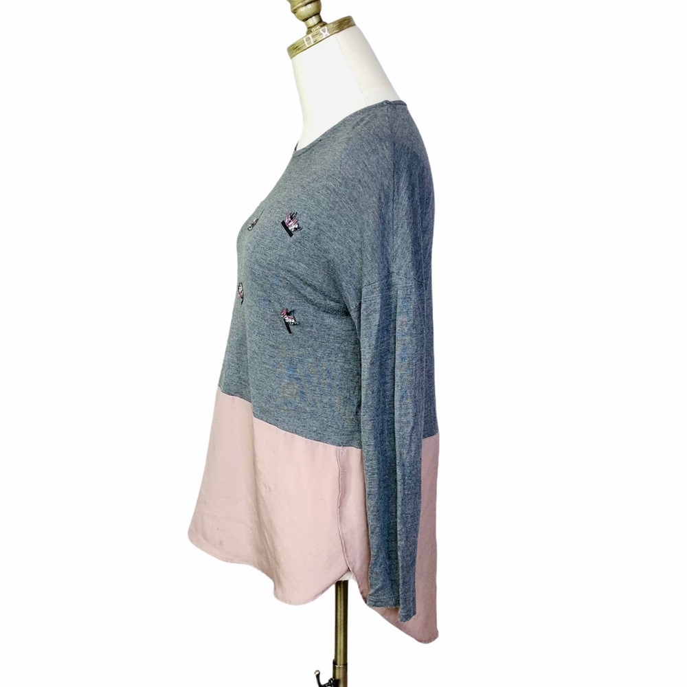 Zara Woman LS Blouse Rhinestone Embellished 2185 - Picture 3 of 7